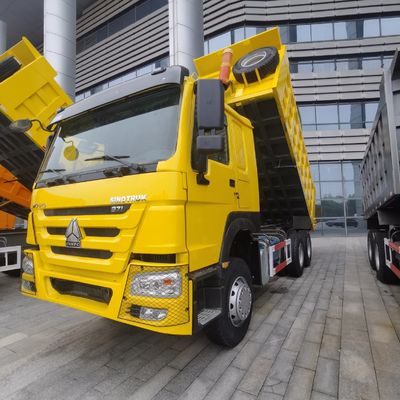 Hovo 6X4 LHD Used Dump Truck con sterzo idraulico azionato e pneumatici senza tubi