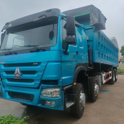 6 mesi Servizio post-vendita Howo 8X4 camion da scarico con scatola di carico in acciaio carbonio