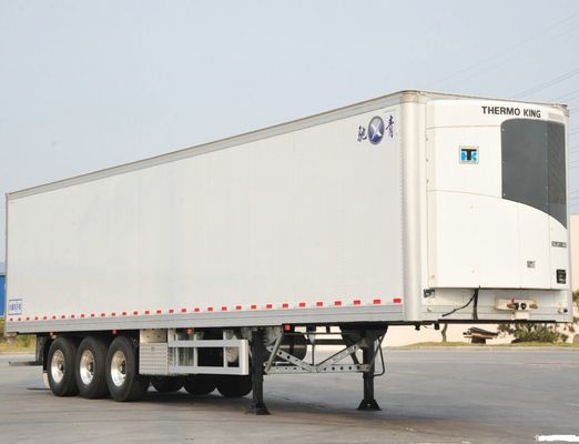 Cartone di carico in acciaio al carbonio, rimorchio frigorifero per camion per il trasporto sicuro di prodotti ittici e di carne