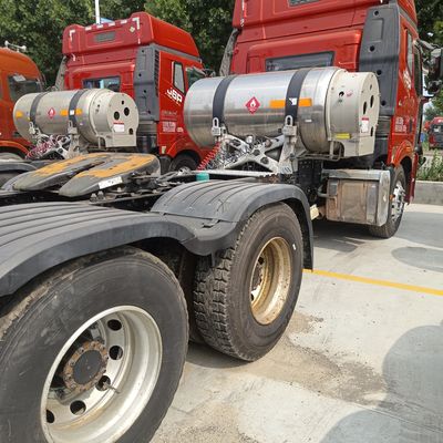 Vendite di pneumatici per il trasporto di gas 6X4 con trasmissione manuale e scatola di carico in acciaio al carbonio